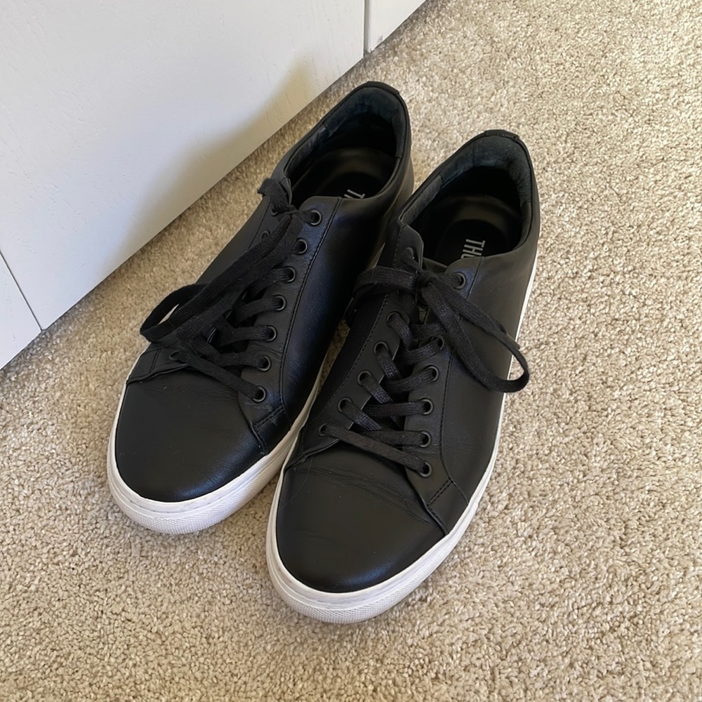 Thursday Black Leather Sneaker- Size 9